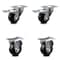 Service Caster 3 Inch Soft Rubber Swivel Top Plate Caster Lock Brakes 2 Rigid SCC, 2PK SCC-TTL20S314-SRS-2-R-2 - alternate 1